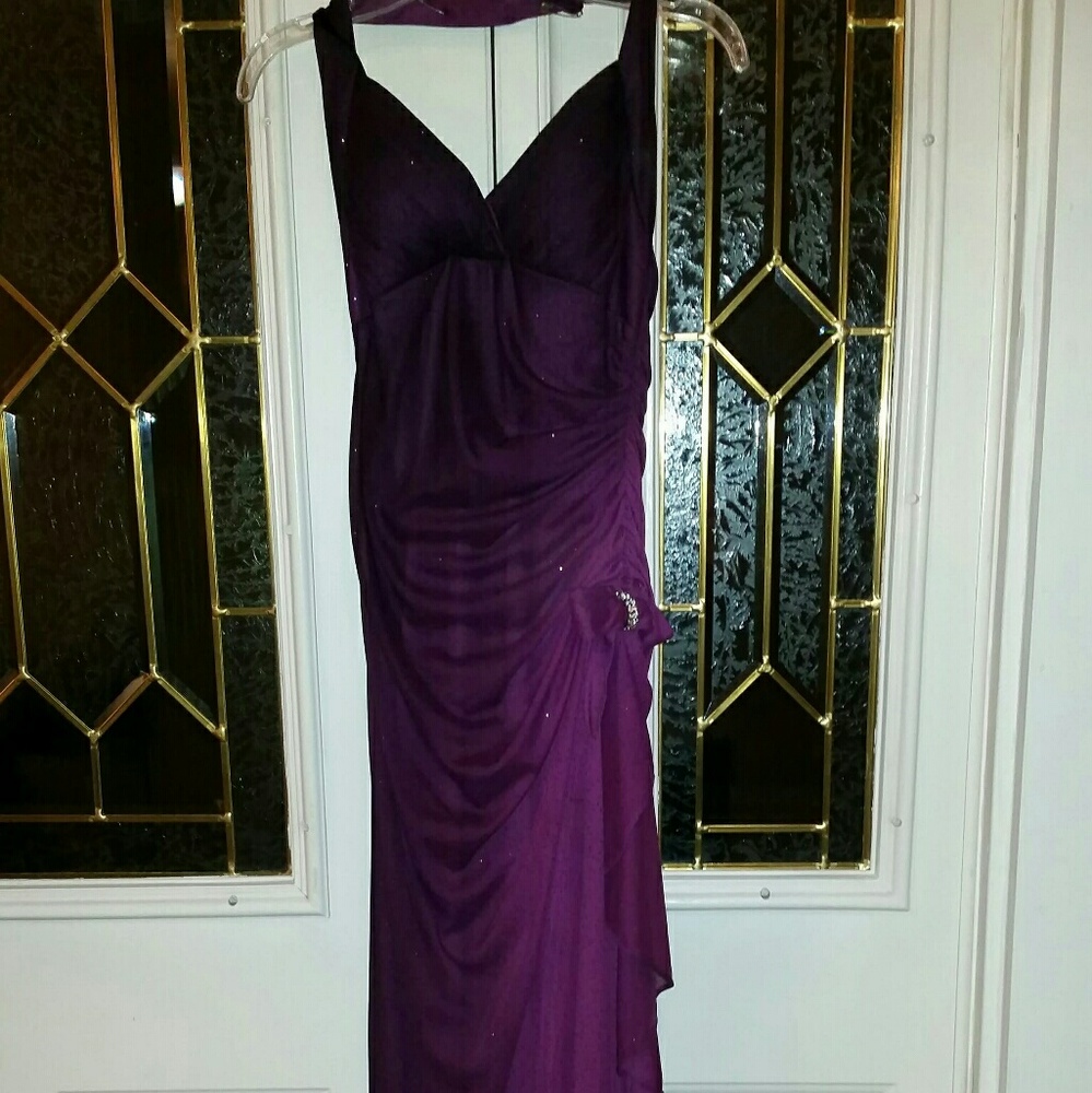 Betsy & adam ombre prom dress